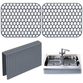 Lif-dunkive-0532 Dunkive 3 Pack Sink Mat And Saddle Set Protectors For Kitchen Non Sl Lif-dunkive-0532 Dunkive 3 Pack Sink Mat And Saddle Set Protectors For Kitchen Non Sl