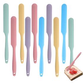 Dx00125 Dxary Silicone Jar Spatulas 10 Pieces Spatula Small Butter Cake Cream Spa