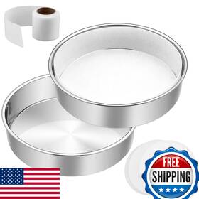 B094py48v1 E-far 9 Inch Stainless Steel Round Cake Pans Set Of 2 With Parchment Paper B094py48v1 E-far 9 Inch Stainless Steel Round Cake Pans Set Of 2 With Parchment Paper