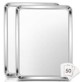 B0b4nl3byt E-far 20 Inch X14 Stainless Steel Extra Large Baking Cookie Sheet Pan For Oven