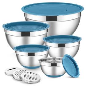 B0ddkm629t E-far 5-pc Stainless Steel Mixing Bowls Set With Lids And Grater Nesting Salad Bo B0ddkm629t E-far 5-pc Stainless Steel Mixing Bowls Set With Lids And Grater Nesting Salad Bo