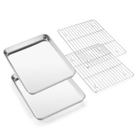 B0dwn1xc45 E-far 2-set Baking Sheet With Wire Rack Stainless Steel Cookie Half Pan Oven Sa B0dwn1xc45 E-far 2-set Baking Sheet With Wire Rack Stainless Steel Cookie Half Pan Oven Sa