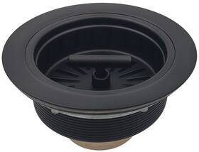 Eadot 794304733039 3-1/2 Inch Matte Black All Stainless Steel Kitchen Sink Drain Strainer Assemb