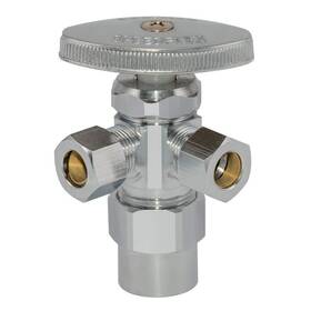 Eastman 091712008507 Multi-turn Dual Outlet 3-way Shut-off Valve 1/2 Inch Cpvc X 3/8 Od Comp