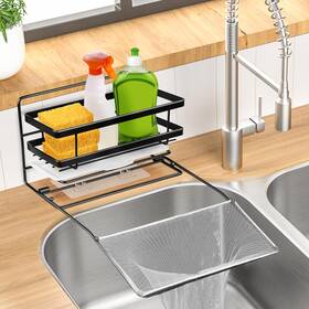 Ebanku-010785 Ebanku 3-in-1 Sink Sponge Holder For Kitchen Sink- Strainer Basket Food Waste 3