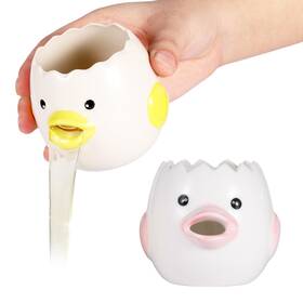 Fdq-002 Edgnb 2 Pack Cute Egg Separator Ceramics Vomiting Chicken Yolk White Separ