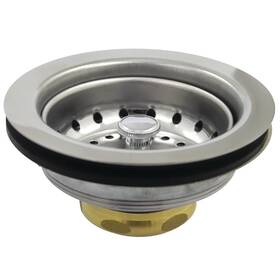 K111b Elements Of Design Kingston Brass Stainless Steel Basket Strainer With Nut Brushed