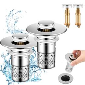2ss-tp2 Eliongpu 2pcs Bathroom Sink Stopper With Hair Catcher Pop Up Drain Filter R 2ss-tp2 Eliongpu 2pcs Bathroom Sink Stopper With Hair Catcher Pop Up Drain Filter R