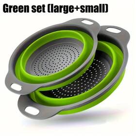 Db02blue Elitra Home Collapsible Colander 2 Pcs Large And Small Silicone Kitchen Strainer Db02blue Elitra Home Collapsible Colander 2 Pcs Large And Small Silicone Kitchen Strainer
