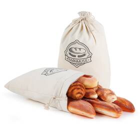 Eman001 Emanmuse 2-pack Linen Bread Bags For Homemade And Sourdough 12x17.5 Inch Unbleach