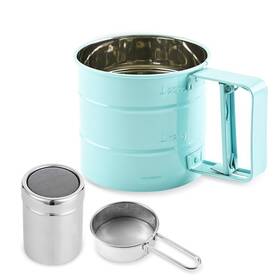 Emime 752700019782 3 In1 Stainless Steel Flour Sifter For Baking Cup Cakes Pastries