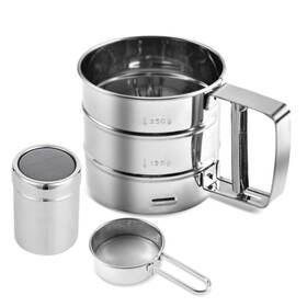 Emime 752700054417 3 In1 Stainless Steel Flour Sifter For Baking Cup