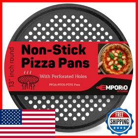 B0f6kzjtww Emporio Kitchen Non-stick Pizza Pan 13 Inch Round Carbon Steel Perforated Tray For Crispy Crusts B0f6kzjtww Emporio Kitchen Non-stick Pizza Pan 13 Inch Round Carbon Steel Perforated Tray For Crispy Crusts