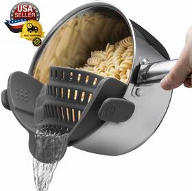 Emptycolor 313033391367 Silicone Pot Strainer Adjustable Clip On For Pots Pans Hea
