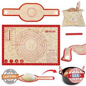 B0csdz85w6 Emropa 3 Pcs Silicone Bread Sling And Baking Mat Non-stick Reusable Makin