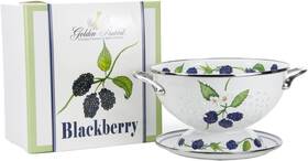 Bb107 Enamelware - 2-piece Colander Gift Set Blackberry