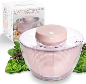 Wss45r02 Enchante Direct Cook With Color Electric Salad Spinner Round 4.5l Capacity Fast Drying And Easy