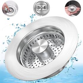 Ttx49 Enjoycrafts Upgraded 3 In 1 Kitchen Sink Drain Strainer Stopper Brushed Stainless Steel Sus