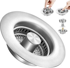 Enrunest 711181655063 2025 Upgraded 3 In 1 Kitchen Sink Drain Strainer&sink Stopper Stainless Steel Po Enrunest 711181655063 2025 Upgraded 3 In 1 Kitchen Sink Drain Strainer&sink Stopper Stainless Steel Po