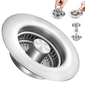 Enrunest 797417890880 2025 Upgraded 3 In 1 Kitchen Sink Drain Strainer&sink Stopper Stainless Steel