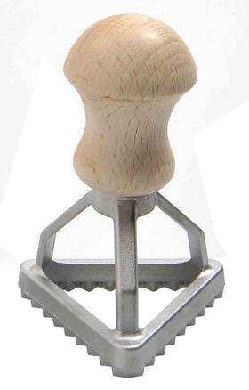 Eppicotispai 793842478686 1-3/4-inch Aluminum Triangular Ravioli Stamp With Beechwood Handle Eppicotispai 793842478686 1-3/4-inch Aluminum Triangular Ravioli Stamp With Beechwood Handle
