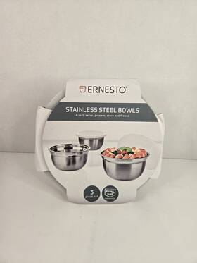 Hg05280b Ernesto 4-in-1 Stainless Steel Mixing Bowls With Lids 3 Piece Hg05280b Ernesto 4-in-1 Stainless Steel Mixing Bowls With Lids 3 Piece