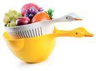 Estaly 2 Piece Yellow Nesting Duck Colander Set With Handle 660335571233