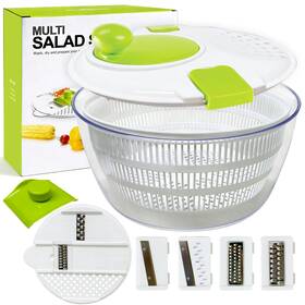 Eutopic 740759692452 Salad Spinner Large Vegetables Fruits Wash Bowl Lettuce With 4 Blade