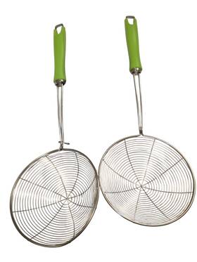 Evriholder 714415538552 2 X Stainless Steel Wok Strainers Handheld Strainer Nwt