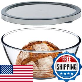 B0fl7by7vf Ewafilu 4.7 Quart Large Glass Mixing Bowl With Lid Clear Salad Cooking Bowls