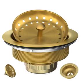 Ek-bg-fs0505-1 Exakey Kitchen Sink Drain Gold Strainer With Fixed Post 3-1/2 Inch Kitche Ek-bg-fs0505-1 Exakey Kitchen Sink Drain Gold Strainer With Fixed Post 3-1/2 Inch Kitche