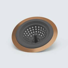 Excelsteel 878201000965 Silicone Sink Basket Strainer 4.5 Inch Copper Gray