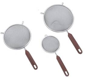 Excelsteel 878201007445 3pc Stainless Steel Kitchen Strainer Set Ladles Mesh 4 Inch 5.5 7