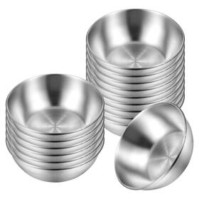 Dd7negzi Exclaith 716422 1 16 Pack Small Stainless Steel Bowl Sauce Dishes 3.5 Inch Round Seasoning Dish