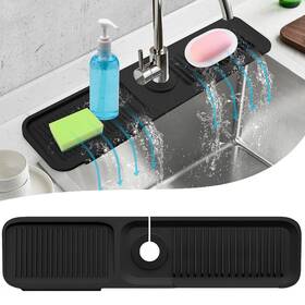 Fdf-ssg-b24 Exkanbo Splash Guard 24in Silicone Sink Faucet Mat Catcher For Kitchen Area