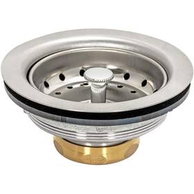 Ez-flo 091712300038 Kitchen Sink Strainer Fits 3-1/2 Inch Opening Drain Assembly With Brass