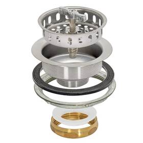 Ez-flo 091712300113 Kitchen Sink Strainer With Brass Slip-joint Nut Spin And Seal 3-1/2 Inch To