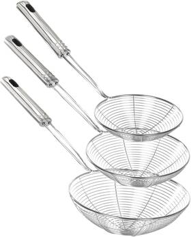 Fancymay 313113766795 Enhanced Version Stainless Steel Spider Strainer Skimmer Ladle Set Of 3 Sizes K