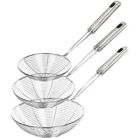 Fancymay 767410023943 Enhanced Version Stainless Steel Spider Strainer Skimmer Ladle Set Of 3 Size