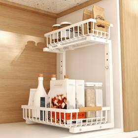 Uso-w-01 Fapzox Under Sink Organizer Organizers And Storage Large White