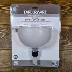 Farberware 024131485611 Professional Secure Fit Funnel Removable Strainer Set Filter