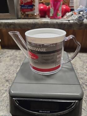 Farberware 024131772513 Gravy Separator With Strainer Lid 2 Cup Handle Plastic Clear