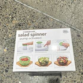 1744511 Farberware Salad Spinner Pump Activated 6.3l Green/clear/white Easy Clean