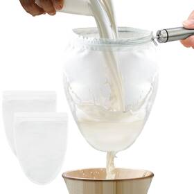 Fmde-011-01 Fatcat Fine Mesh Cheese Cloth Strainer Bags Nut Milk Bag With Stainless