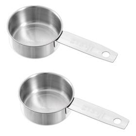 H2g54fhk Fdclixuvol 687978 3 2 Pcs 1/4 Cup Stainless Steel Measuring 60 Ml Oz Silver