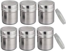 Feoowv 744759986702 Powder Shaker With Lid Stainless Steel Fine Mesh For Sifter Cocoa Cinnam