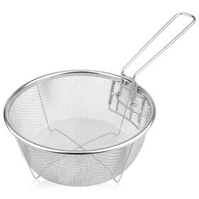 Fercaish 739944204570 Stainless Steel Drain Basket Multifunctional Foldable Deep Fry - Roun