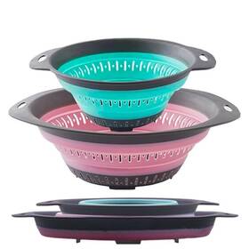 Fglmctsh 767461691672 Collapsible Colander Set Square Round Triangles Silicone Kitchen Strainer Per