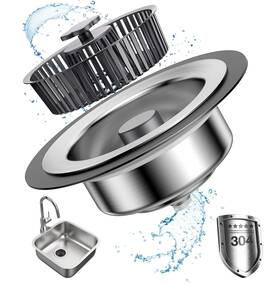 Flaviao 637586976254 Sink Drain Strainer 3 In 1 Kitchen And Stopper Combo Upg