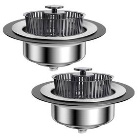 Mg-001 Flaviao Upgraded 3 In 1 Kitchen Sink Drain Strainer Stopper With Basket 2pc